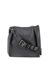 Stella Mccartney Mini Stella Logo Crossbody Bag In Grey