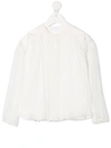 CHLOÉ EMBROIDERED DETAIL SILK BLOUSE