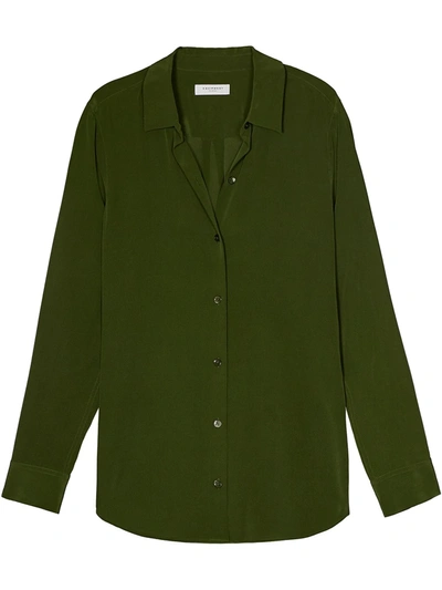 Equipment Essential Silk Shirt In Green