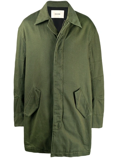 Zadig & Voltaire Keith Mid-length Parka In Green