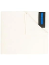 Aries Logo-patch Ribbed Scarf In White
