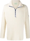Aries Ribbed Knit Jumper In White