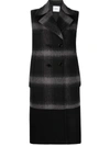 DONDUP SLEEVELESS DOUBLE BREASTED COAT