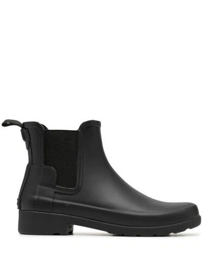 Hunter Original Refined Chelsea Rain Boots In Black
