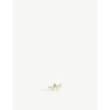 ASTRID & MIYU CRYSTAL 18CT GOLD-PLATED STERLING SILVER BARBELL EARRING,R03676948