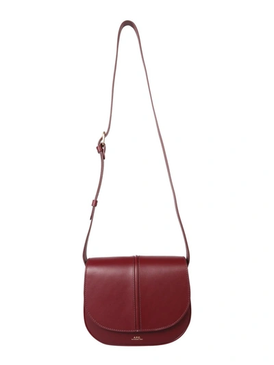 Apc Betty Saddle Bag In Burgundy