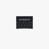 GIVENCHY BLACK STUDDED LEATHER CARD HOLDER,BK6003K10M15466837