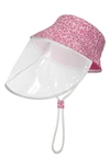 ANDY & EVAN REVERSIBLE PRINT BUCKET HAT WITH REMOVABLE SHIELD,S2051168
