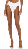 Weworewhat Riviera High-rise Tied Bikini Bottom In White