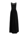 Dolce & Gabbana Green Velvet Crystal Long Maxi Dress In Black