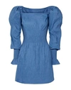ANNA QUAN ANNA QUAN WOMAN SHORT DRESS PASTEL BLUE SIZE 10 COTTON, LINEN, POLYAMIDE, ELASTANE,15081557GQ 6