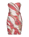 Elisabetta Franchi Short Dresses In Coral