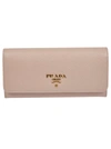 PRADA LOGO PLAQUE CONTINENTAL WALLET,11591283