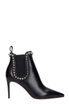 CHRISTIAN LOUBOUTIN CAPABOOT 85 HIGH HEELS ANKLE BOOTS IN BLACK LEATHER,11591190