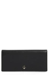 Kate Spade Polly Leather Bifold Wallet In Black