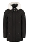 Moose Knuckles Men's Black/white 3q Down Jacket In Black