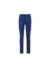 Saint Laurent Skinny Patent Style Trousers In Vinyle Shiny Blue