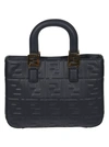 FENDI EMBOSSED LOGO TOP ZIP TOTE,11568995