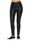 Lyssé Texture Faux Leather Medium Control Leggings In Black