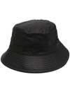 Barbour Dovecote Waxed Cotton Bucket Hat In Black