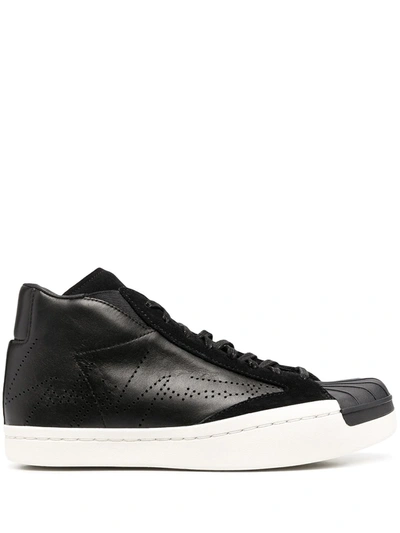 Yohji Yamamoto Contrast-toe High-top Sneakers In Schwarz