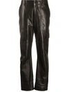 TOM FORD POLISHED-FINISH TROUSERS