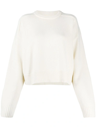 Loulou Studio Cropped Knit Jumper In Neutrals