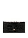Alexander Mcqueen Crinkled Leather Clutch Bag In Black