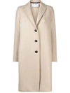 Harris Wharf London Felted Cashmere Single-breasted Coat In Neutrals