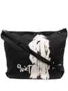 YOHJI YAMAMOTO ABSTRACT-PRINT MESSENGER BAG