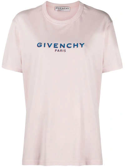 Givenchy 粉色徽标 T 恤 In Pink