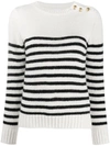 MERCI STRIPED-PRINT BUTTONED JUMPER