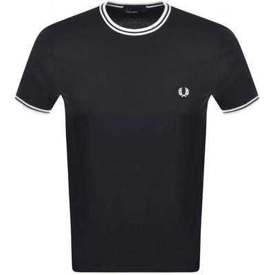 Fred Perry Twin Tipped T-shirt In Navy In Black 102