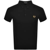 FRED PERRY FRED PERRY BUTTON DOWN POLO T SHIRT BLACK