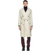 AMI ALEXANDRE MATTIUSSI OFF-WHITE WOOL DOUBLE-BREASTED COAT