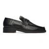 MARTINE ROSE BLACK EMBOSSED ROXY LOAFERS