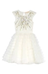Tutu Du Monde Kids' Falling Snow Tutu Dress In Milk