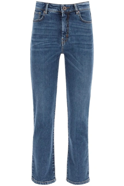 Weekend Max Mara Ecru Boyfriend Jeans In Blue