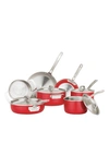 Viking Multi-ply 2-ply 11pc Red Cookware Set
