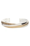 ANNA BECK TWO-TONE TWIST CUFF,BR10038-TWT