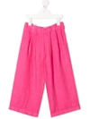 SIOLA CROPPED WIDE-LEG TROUSERS