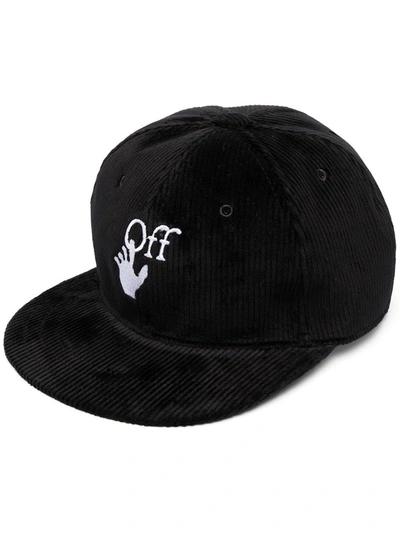 Off-white Embroidered-logo Snapback Cap In Black