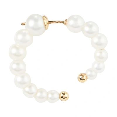 Anissa Kermiche Pearl Swirl 14-karat Gold Pearl Single Earring In White