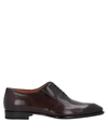 Santoni Laced Shoes In Dark Brown