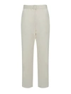 AGNONA MATCHING BELT PANTS IN WHITE