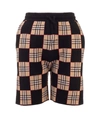 BURBERRY CHECKERED SHORTS IN BEIGE AND BLACK