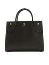 BURBERRY GRAINY LEATHER BAG IN BLACK