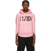 MM6 MAISON MARGIELA MM6 MAISON MARGIELA PINK LOGO CIRCLE HOODIE