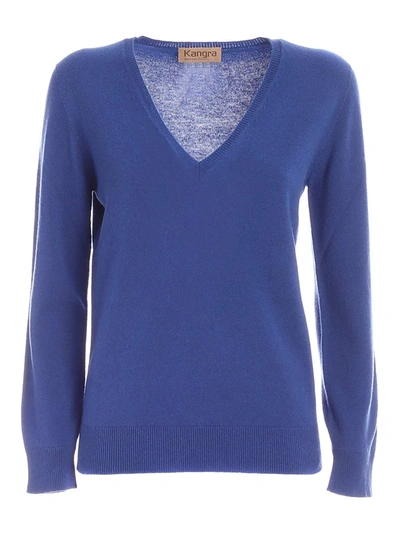 Kangra Cashmere Cashmere And Virgin Wool Pullover In Blue