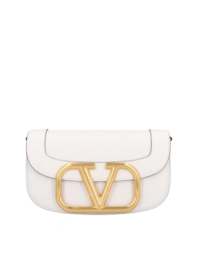 Valentino Garavani Supervee Shoulder Bag In White